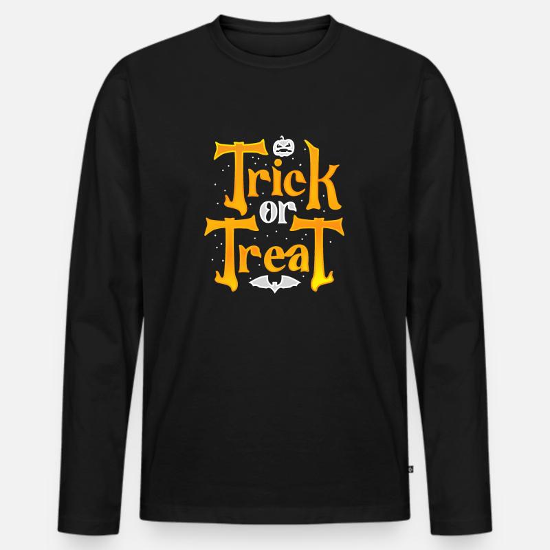 Süßes oder Saures - Männer Premium Bio Langarmshirt - Schwarz