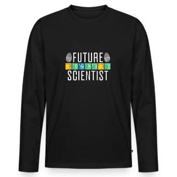 Future Forensic Scientist Analyst Crime Lab Gift - Männer Premium Bio Langarmshirt - Schwarz - Vorne - Nico (187cm)