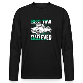 Best Tow Dad Ever Trucking Tow Truck Driver - Männer Premium Bio Langarmshirt - Schwarz - Vorne - Nico (187cm)