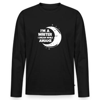 Poet Poetry Poet Poetry I Gift - Men's Premium Organic Long Sleeve Shirt - black - Front - Nico (187cm)
