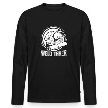 Weld Taker Fusing MIG Metal Worker Welder Welding - Männer Premium Bio Langarmshirt - Schwarz - Vorne - Nico (187cm)