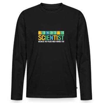 Criminology Forensic Scientist Are Police Heroes - Men's Premium Organic Long Sleeve Shirt - black - Front - Nico (187cm)