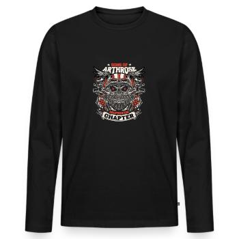 Sons with Arthritis Ibuprofen Chapter Motorcycle Bike - Men's Premium Organic Long Sleeve Shirt - black - Front - Nico (187cm)