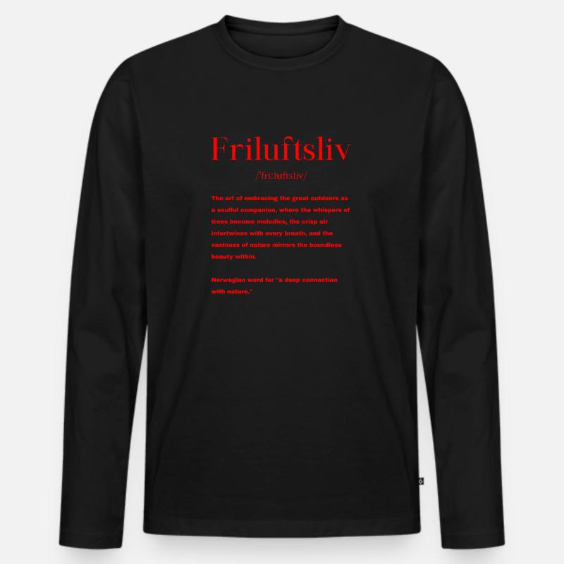 Norwegisch - Männer Premium Bio Langarmshirt - Schwarz
