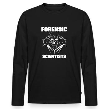 Forensic Scientist Analyst Crime Lab Gift Idea - Men's Premium Organic Long Sleeve Shirt - black - Front - Nico (187cm)