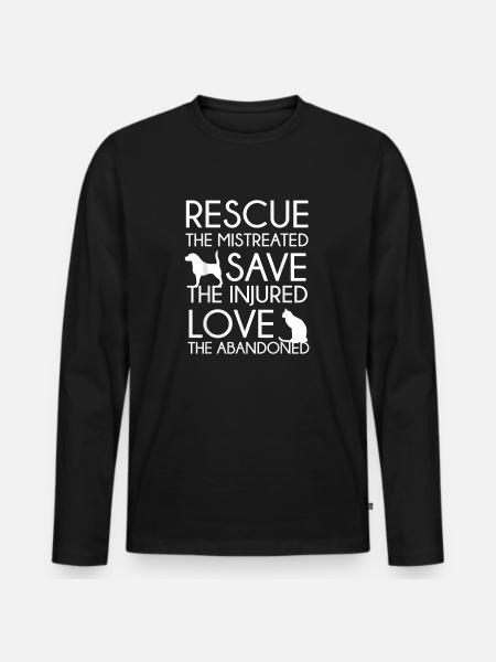 Animal Rescue - Men's Premium Organic Long Sleeve Shirt - black