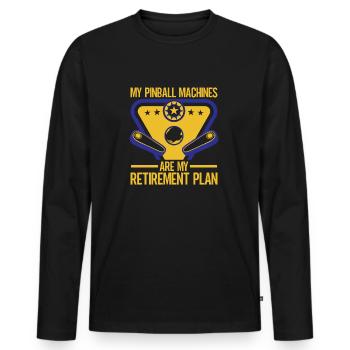 My Retirement Plan Pinball Machines Arcade Game - Männer Premium Bio Langarmshirt - Schwarz - Vorne - Nico (187cm)