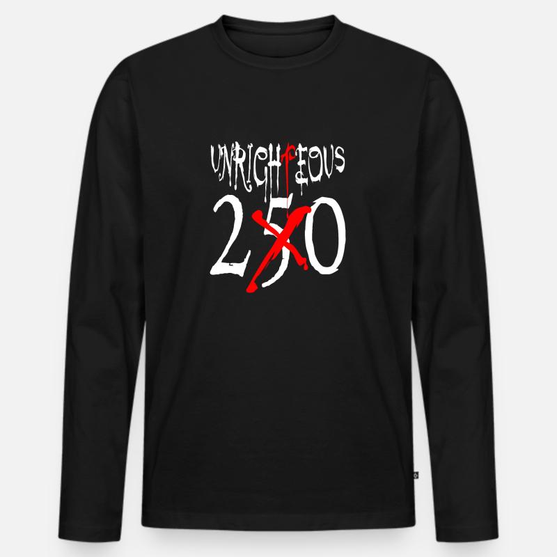 unrighteous - Männer Premium Bio Langarmshirt - Schwarz