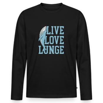 Live Love Lunge Whales Lover Marine Scientist Gift - Männer Premium Bio Langarmshirt - Schwarz - Vorne - Nico (187cm)