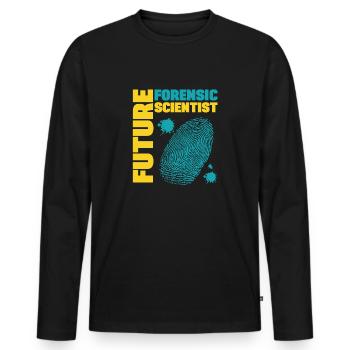 Future Forensic Scientist Forensic Criminology - Männer Premium Bio Langarmshirt - Schwarz - Vorne - Nico (187cm)