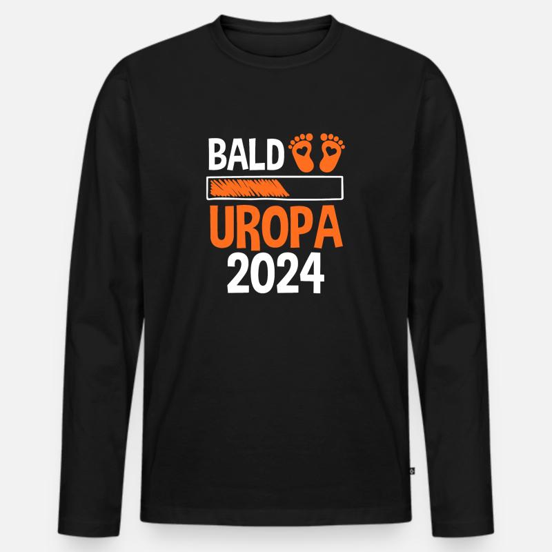 Werdender Uropa 2029 - Männer Premium Bio Langarmshirt - Schwarz