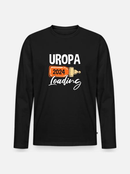 Werdender Uropa 2024 - Männer Premium Bio Langarmshirt - Schwarz