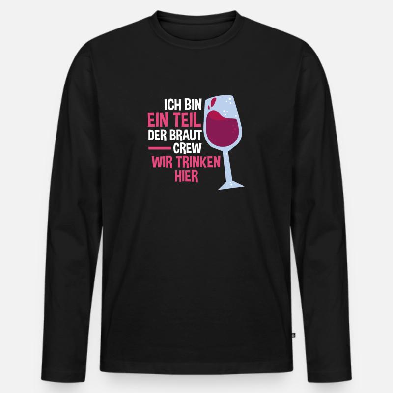 Braut Junggesellinnenabschied Junggesellenabschied - Männer Premium Bio Langarmshirt - Schwarz
