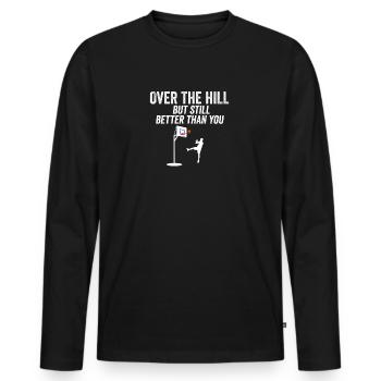 Funny Over The Hill Basketball 30th 40th Cool Bday - Men's Premium Organic Long Sleeve Shirt - black - Front - Nico (187cm)