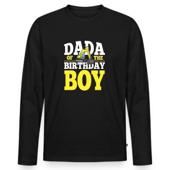 Dada Of the Birthday Boy Construction Family - Men's Premium Organic Long Sleeve Shirt - black - Front - Nico (187cm)