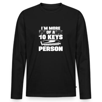 I´m More Of A 10 Keys Person Harmonica Player Gift - Männer Premium Bio Langarmshirt - Schwarz - Vorne - Nico (187cm)
