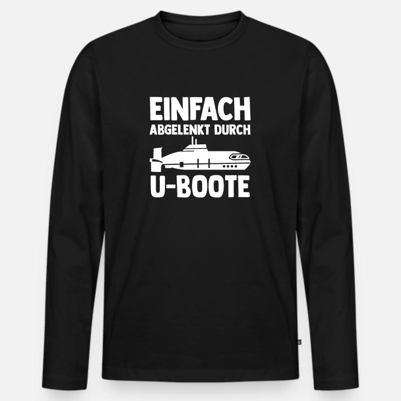 Tauchboot Unterseeboot Unterwasserboot U-Boot - Männer Premium Bio Langarmshirt - Schwarz