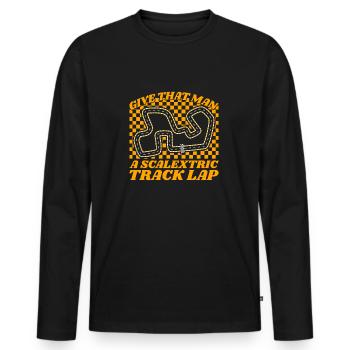 Slot Car Racing Une course Scalextric Track Lap Race - T-shirt manches longues Premium bio Homme - noir - Devant - Nico (187cm)