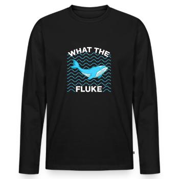 What The Fluke Whales Lover Marine Scientist Gift - Männer Premium Bio Langarmshirt - Schwarz - Vorne - Nico (187cm)