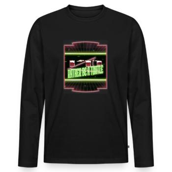 GolfDécor Idée cadeau GolfJersey Bday Cutegolf - T-shirt manches longues Premium bio Homme - noir - Devant - Nico (187cm)