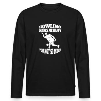 Bowling Bowling Bowling Club de bowling Club de bowling - T-shirt manches longues Premium bio Homme - noir - Devant - Nico (187cm)