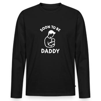 Bald Papa - Männer Premium Bio Langarmshirt - Schwarz - Vorne - Nico (187cm)