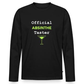 Offizielle Absinth-Verkostung - Männer Premium Bio Langarmshirt - Schwarz - Vorne - Nico (187cm)
