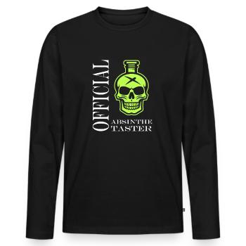 Offizielle Absinth-Verkostung - Männer Premium Bio Langarmshirt - Schwarz - Vorne - Nico (187cm)