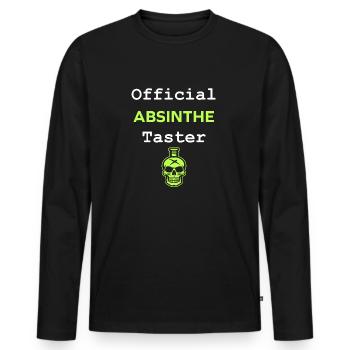 Offizielle Absinth-Verkostung - Männer Premium Bio Langarmshirt - Schwarz - Vorne - Nico (187cm)