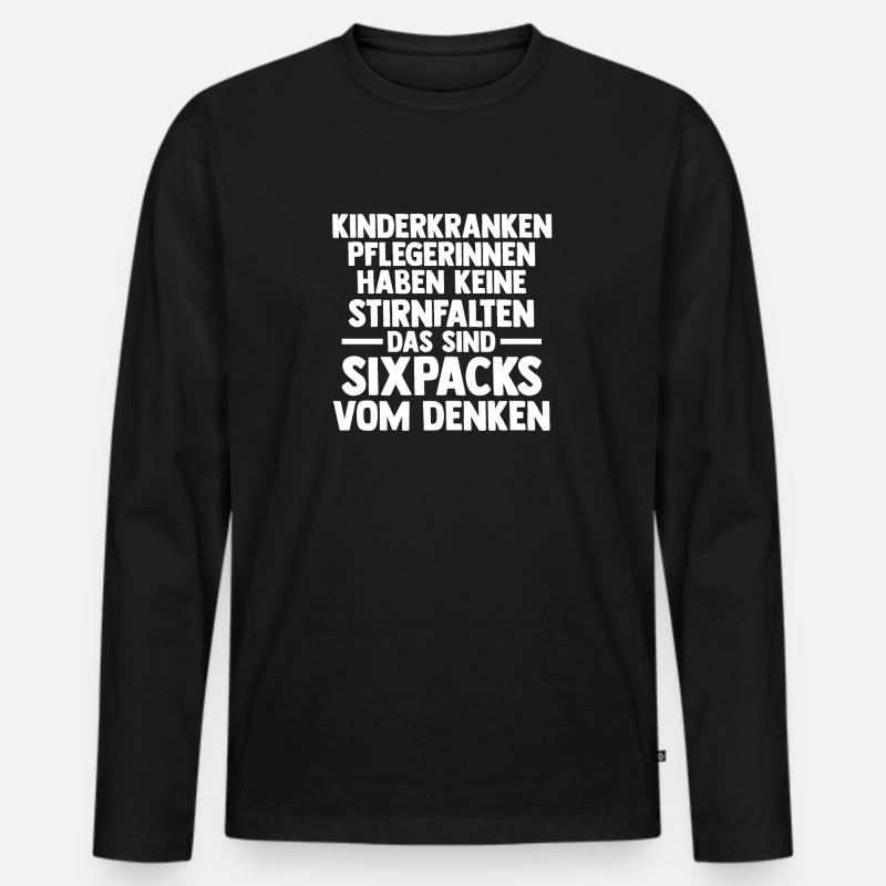 Pfleger Pflegekraft Kinderkrankenpflegerin - Männer Premium Bio Langarmshirt - Schwarz