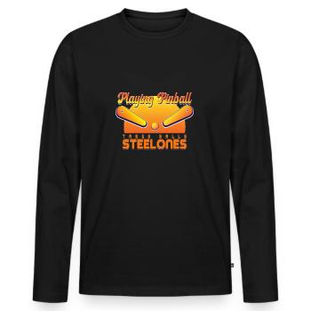 Tilted Pinball Testé Jeu d’arcade de flipper - T-shirt manches longues Premium bio Homme - noir - Devant - Nico (187cm)