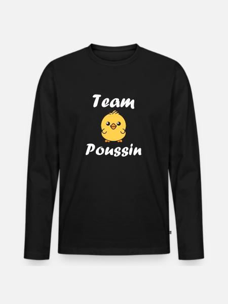 Team poussin - T-shirt manches longues Premium bio Homme - noir