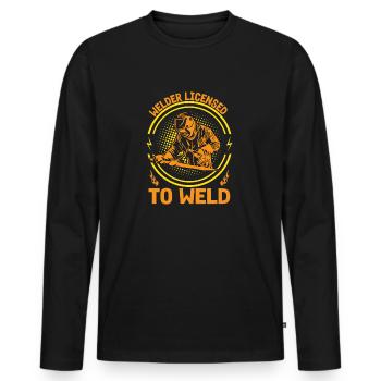 Welder Licensed To Weld Stuff Welders Gift - Männer Premium Bio Langarmshirt - Schwarz - Vorne - Nico (187cm)