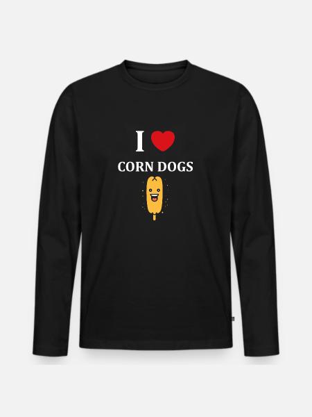 Mais Hundefutter - Männer Premium Bio Langarmshirt - Schwarz