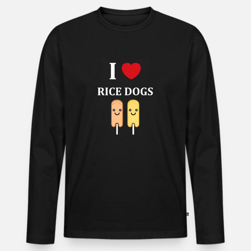 Mais Hundefutter - Männer Premium Bio Langarmshirt - Schwarz