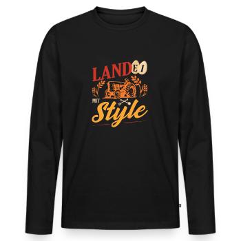 Nachwuchs Landwirt Landei Mit Style Bauern - Männer Premium Bio Langarmshirt - Schwarz - Vorne - Nico (187cm)