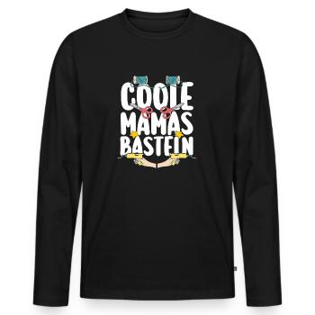 Mama Mutter Bastler Basteln - Männer Premium Bio Langarmshirt - Schwarz - Vorne - Nico (187cm)