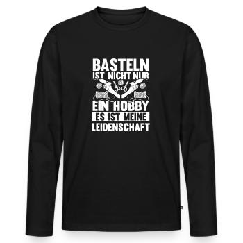 Bastler Basteln - Männer Premium Bio Langarmshirt - Schwarz - Vorne - Nico (187cm)
