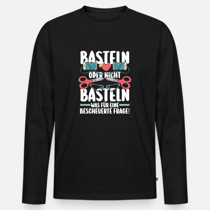 Bastler Basteln - Männer Premium Bio Langarmshirt - Schwarz