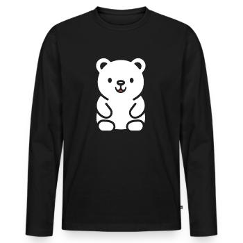 Little teddy bear teddy bear - Men's Premium Organic Long Sleeve Shirt - black - Front - Nico (187cm)