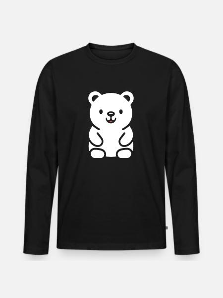 Little teddy bear teddy bear - Men's Premium Organic Long Sleeve Shirt - black