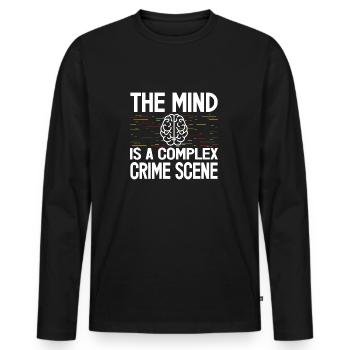 Le cadeau médico-légal professionnel de scène complexe de l’ - T-shirt manches longues Premium bio Homme - noir - Devant - Nico (187cm)