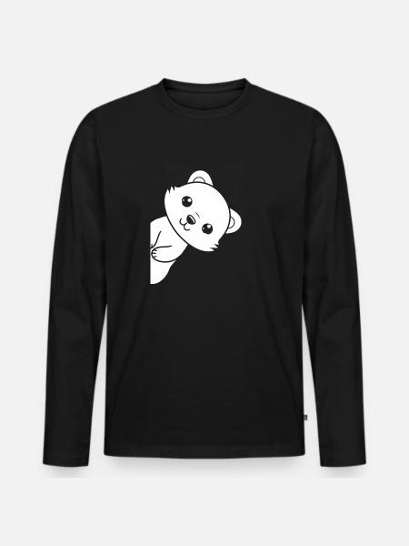 Humor little weasel - Men's Premium Organic Long Sleeve Shirt - black