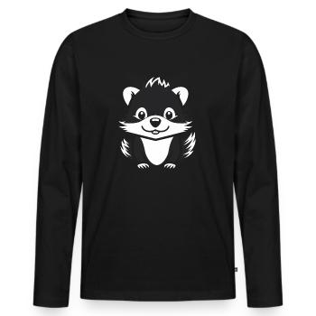 Skunk - Men's Premium Organic Long Sleeve Shirt - black - Front - Nico (187cm)