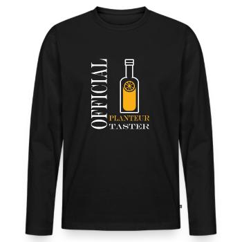 Humour punch planteur - T-shirt manches longues Premium bio Homme - noir - Devant - Nico (187cm)