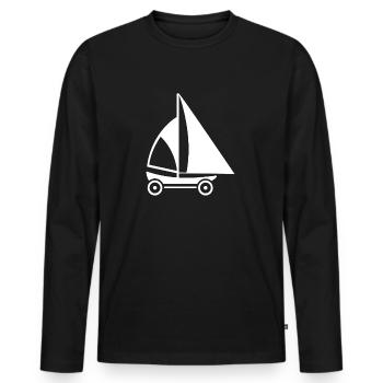 Sand yachting - Men's Premium Organic Long Sleeve Shirt - black - Front - Nico (187cm)
