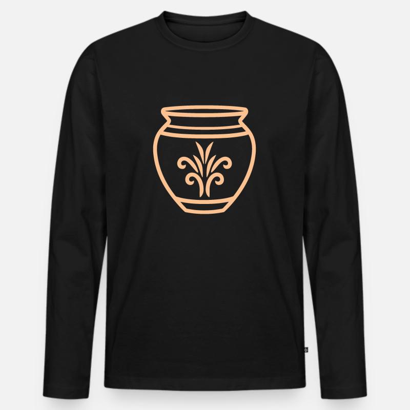 Töpferei - Männer Premium Bio Langarmshirt - Schwarz