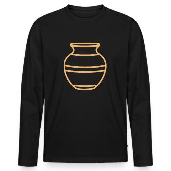 Töpferei - Männer Premium Bio Langarmshirt - Schwarz - Vorne - Nico (187cm)