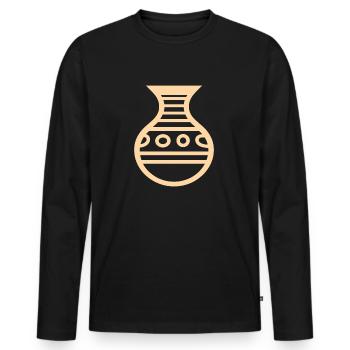 Pottery - Men's Premium Organic Long Sleeve Shirt - black - Front - Nico (187cm)