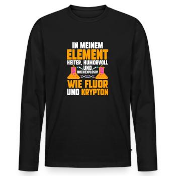 Chemist Science Physics Chemistry - Men's Premium Organic Long Sleeve Shirt - black - Front - Nico (187cm)